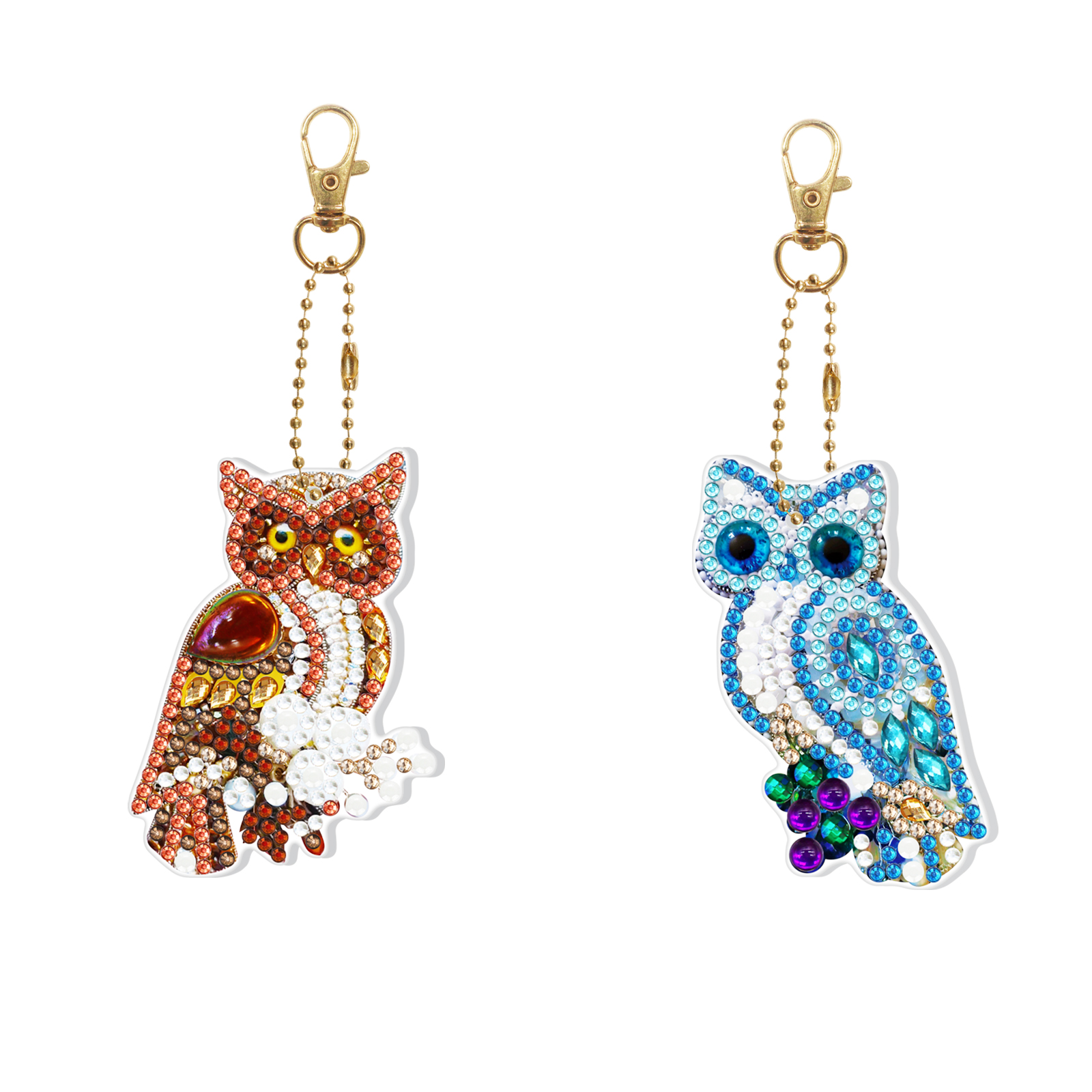 2 Pieces Of 5D Diamond Painting DIY Keychain Double Sided Full Diamond Butterfly Cake Luminous Pendant Bag Accessories Toys: DYSK12
