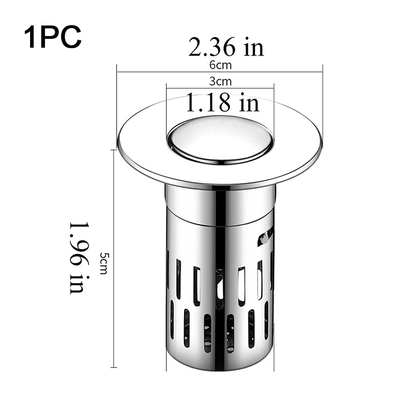 Kit de vidange d'évier de cuisine universel, crépine d'évier, noyau poussoir à rebond, multi-usages, bouchon de vidange de sol: Or