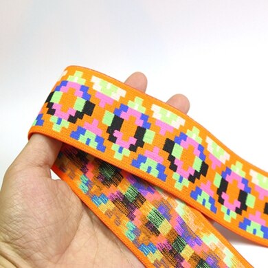 50mm nylon fargerike elastiske bånd gjør-det-selv-belte bånd kjole bukser sko klær gummi 4cm webbing plagg sytilbehør: 14 50mm