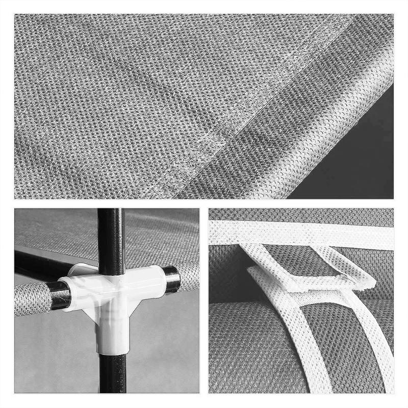 Offre Spéciale Trois-porte vêtement en tissu non tissé Multi-usages penderie tissu Placard Portable Pliant Vêtements Armoire De Rangement Meubles HWC