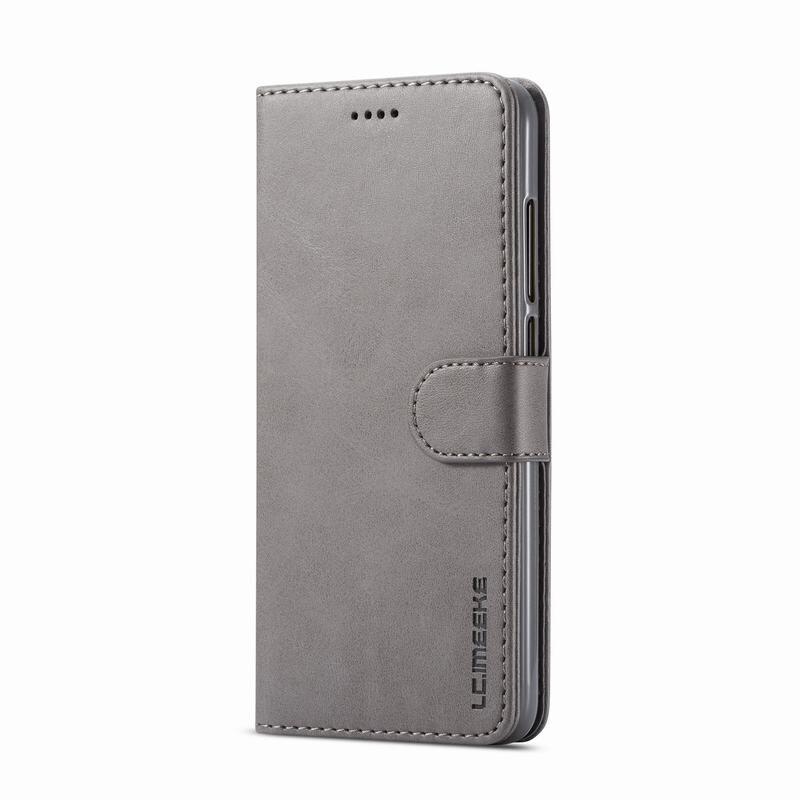 Wallet Case For iphone SE 5 s Flip Cover Case Luxury Magnetic Stand Plain Leather Phone Bag For Apple iphone 5s SE Business Etui: For iPhone SE 2020 / Gray