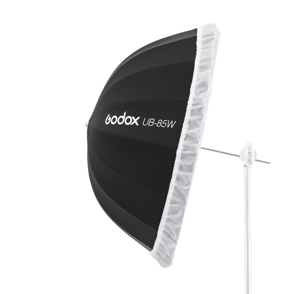 Godox UB-85W 33.5in 85Cm Parabolische Zwart Wit Reflecterende Paraplu Studio Licht Paraplu Met Zwart Zilver Diffuser Cover Doek