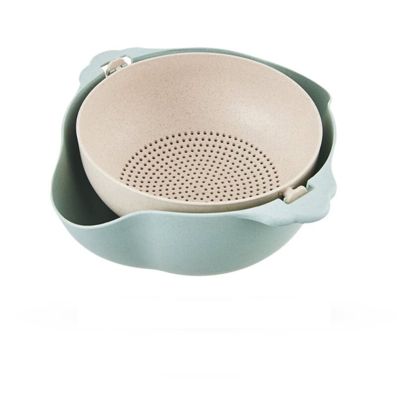 Multifunction Kitchen Strainer Double Drain Basket Vegetables Fruit Washing Strainer Bowls Vegetables Fruit Washing Strainer Bo2: B