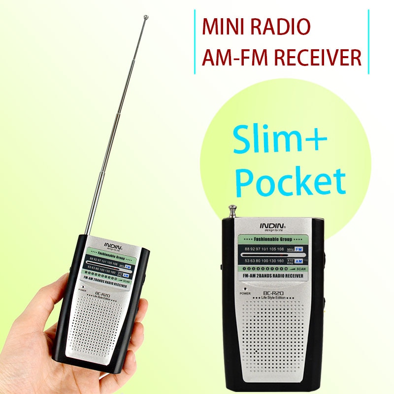 Portable Radio AM FM Built in Speaker Telescopic Antenna Receiver Universal Radio World Outdoor Music Player