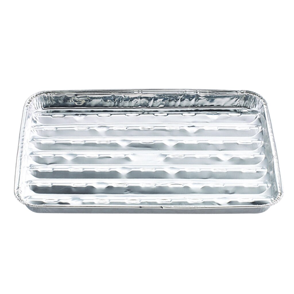 5 stk aluminiumsfolie grillbakker grill tallerken kage tallerken til stegning af grøntsag frugt bøf skaldyr fisk - camping bbq picnic