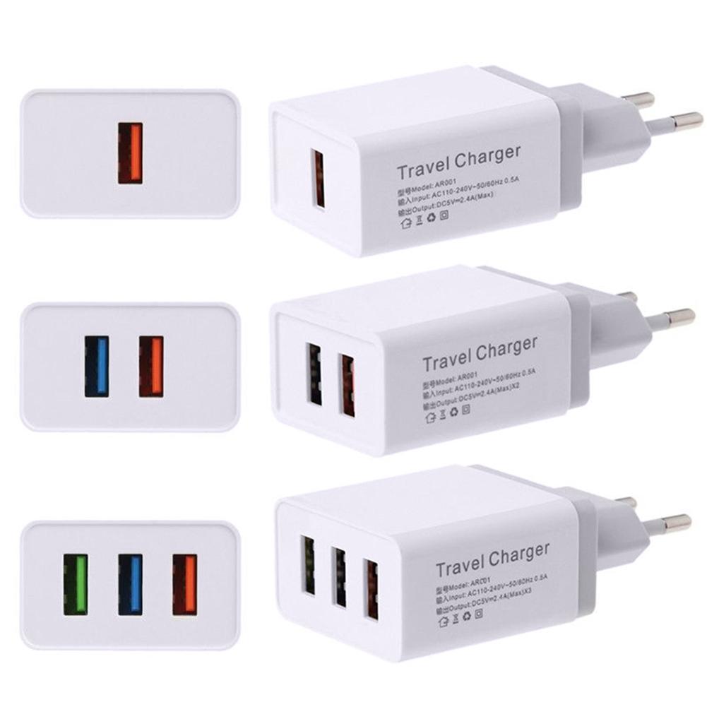 1/2/3 usb port 5v/4a vægoplader til hjemmerejser mobiltelefon ac strømadapter