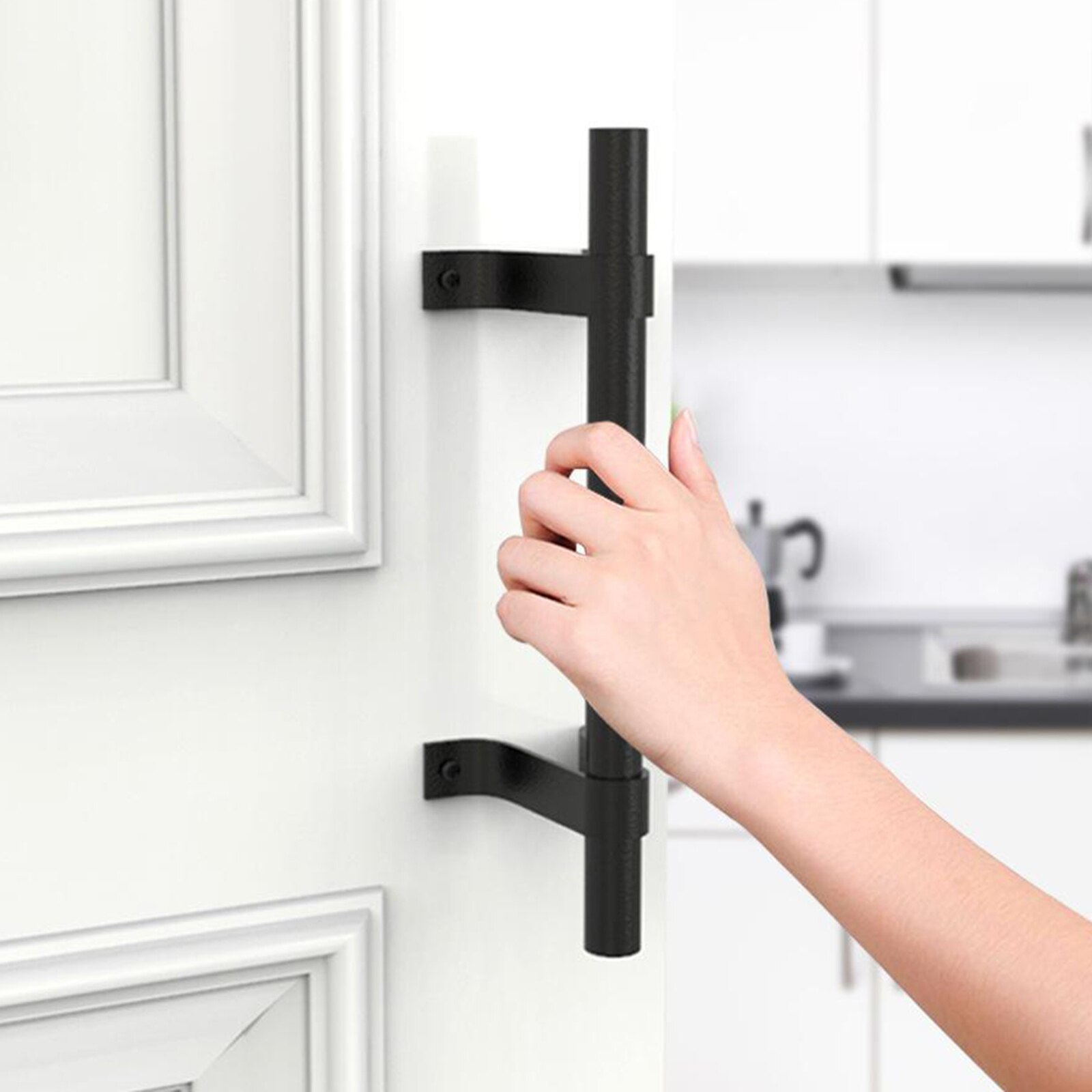 Cabinet Pulls Handles Modern Cabinet Hardware Brushed Pulls Carbon Steel Kitchen Drawer Pulls for Bathroom Closet Wardrobe