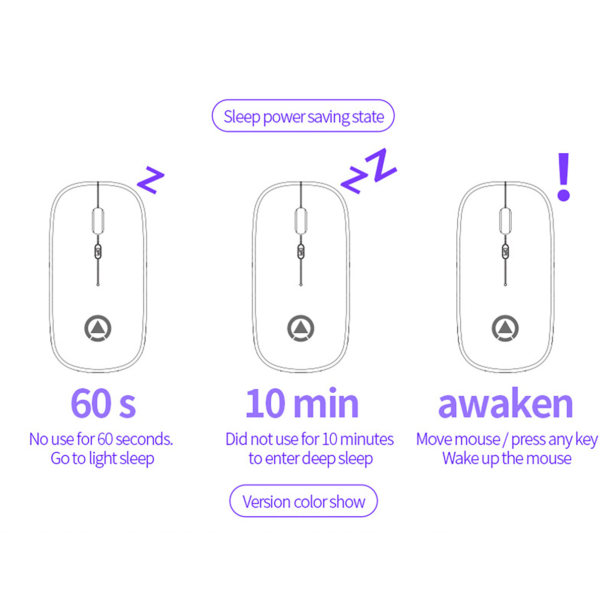 ANKNDO Wireless Mouse Bluetooth RGB Rechargeable Mouse for PC Computer Laptops Silent Mause LED Backlit Ergonomic Gaming Mice