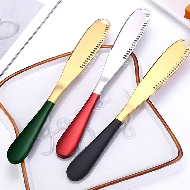 Couteau à beurre multifonction en acier inoxydable, ustensile à crème, ustensile à Dessert, Toast pour casse-croûte, outils de cuisine