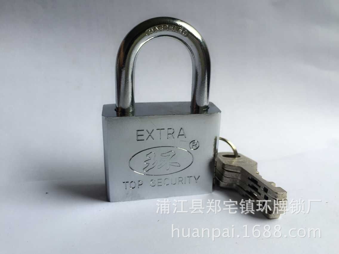 Huan Pai Lock Industrie 50Mm Faux Rvs Blade Ijzer Hangslot Ketting Slaapzaal Lade Deurslot Veiligheidsslot