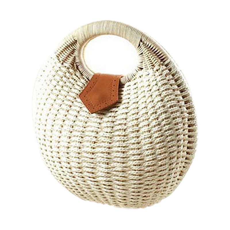 Slak 'S Nest Tote Handtas Zomer Strand Tassen Vrouw Stro Tassen Vrouwen Handtas Rotan Tas: Default Title