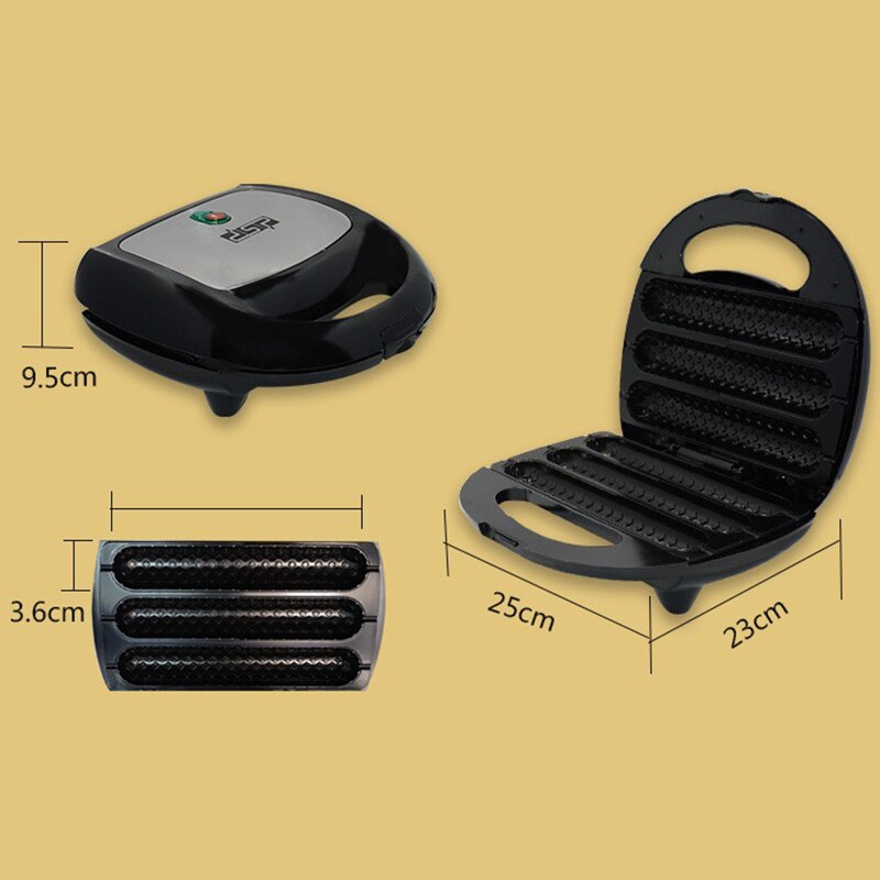 Elektrisk pølsemaskin automatisk mini hundebrødsmaskin sandwich jern brødrister baking frokostpanne ovn eu plug