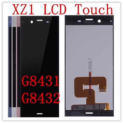 5.0 tommer lcd til sony xperia  xz1 skærm berøringsskærm udskiftning til sony  xz1 lcd display modul  xz1 g8341 g8342 lcd