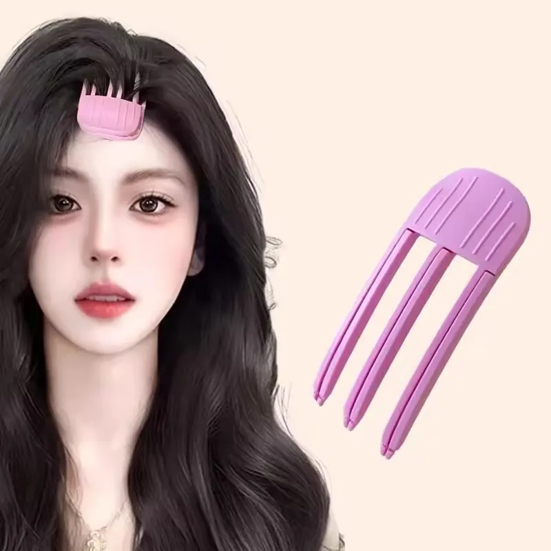 Pluizige haarspeld krullen pony clips haarwortels volumegevende haarclips dames krullen vaste vorm clip volume haarroller: Grijs