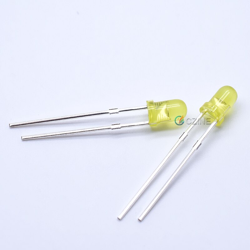 1000pcs/bag Czinelight Color Lens Emitting Light Bead 3mm Led Diode Red Yellow Blue Green Orange White