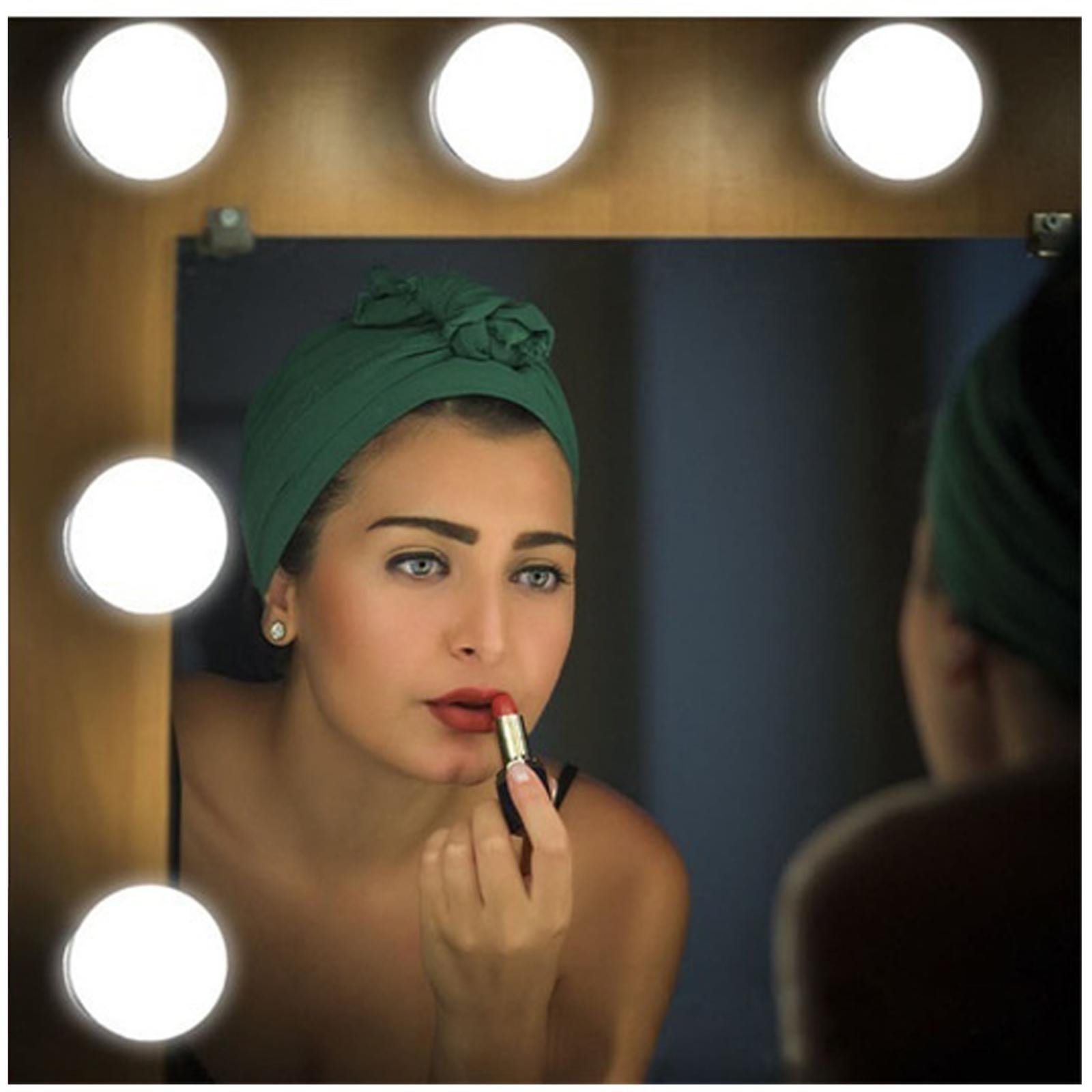 LED Vanity Mirror Lights Kit Hollywood Style Makeup Dressing Makeup Lights Vanity LED Lights Desk Mirror Kit