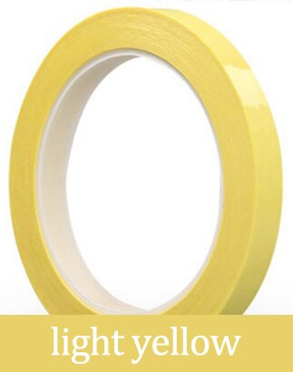 Desktop Positioning Tape 50M Marking Tape Whiteboard Color Discrimination Warning Grid Line Adhesive Tape Supply: ligth yellow