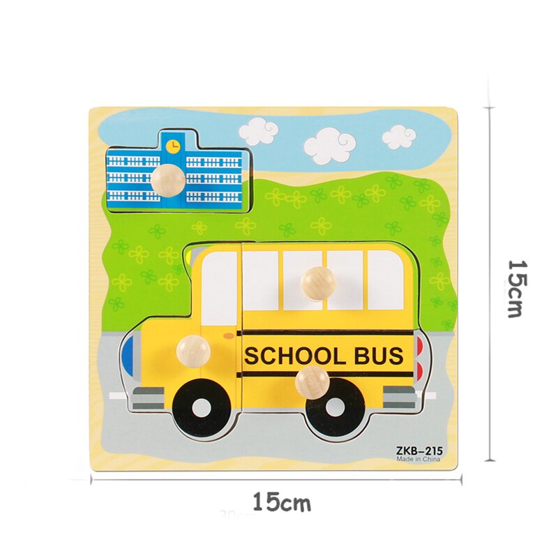 Nowe dziecko zabawki Montessori drewniane Puzzle pojazd animowany cyfrowy Puzzle z motywem zwierzęcym układanka nauka zabawki edukacyjne dla dzieci: ZKB-215