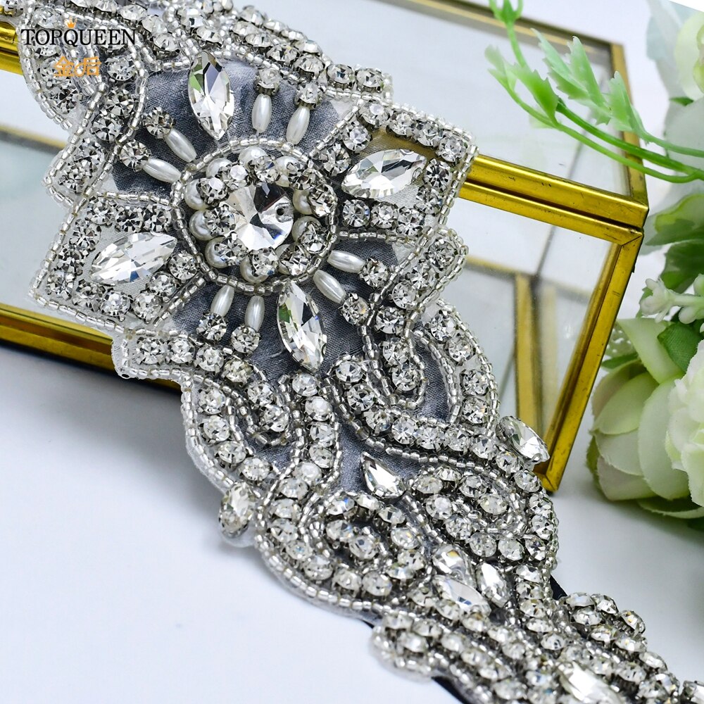 TOPQUEEN S26 Luxus Strass Hochzeit Kleider Gürtel Frauen Kristall Gürtel für Braut Hochzeit Bund Jewel Gürtel Braut Schärpen