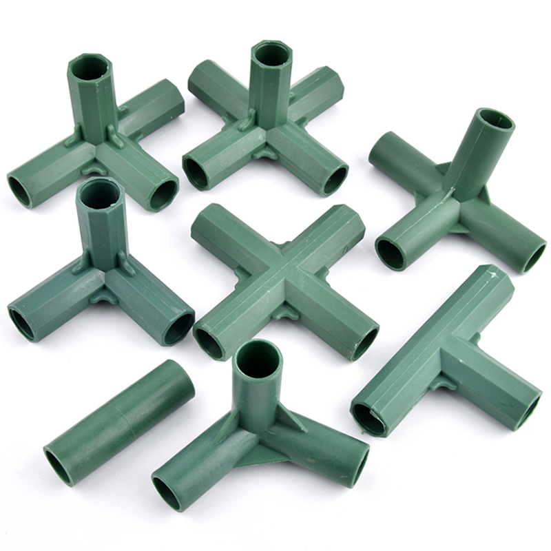 16mm Plant Flower Stand Connector Gardening Plant Stakes Edging Corner Connection Wardrobe Greenhouse Frame Building Fittings