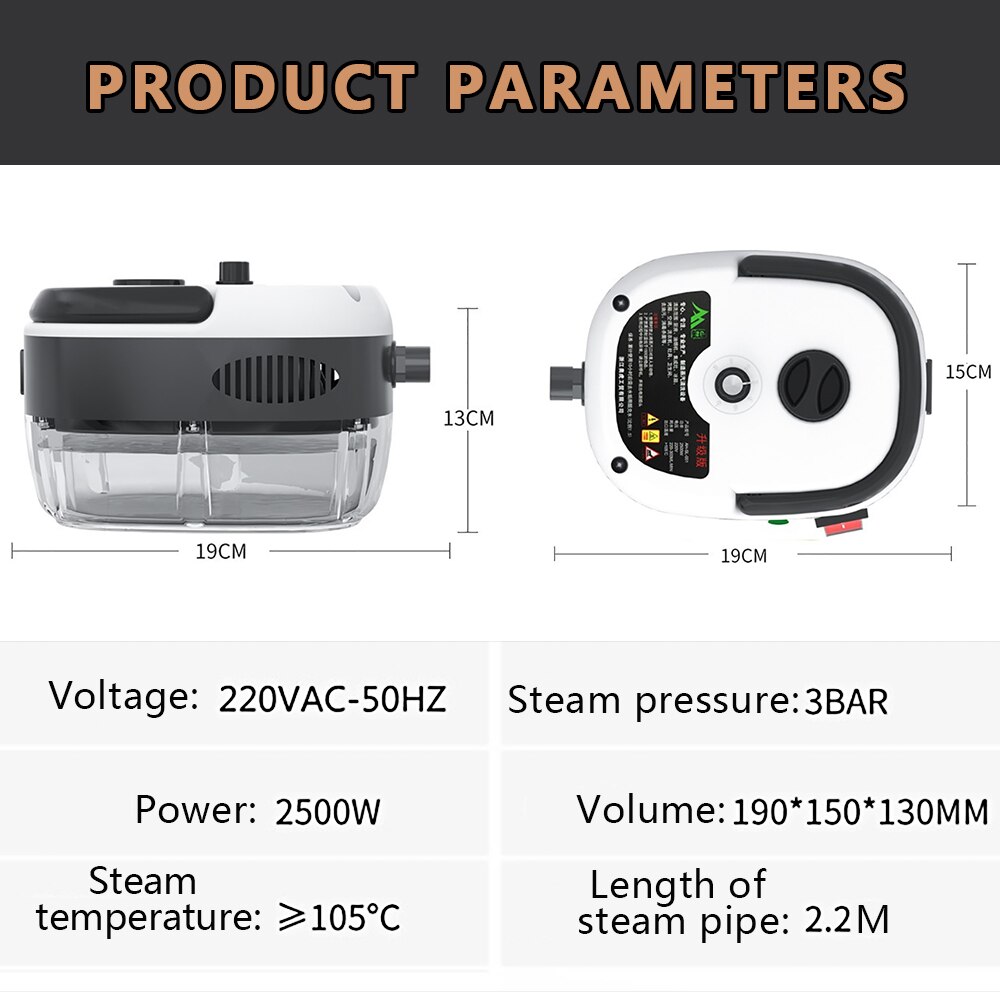 Mini Damp Stoomboot Hoge Druk/Temperatuur Handheld Stoomreiniger Kan Toevoegen Ontsmettingsmiddelen Voor Airconditioning/Keuken