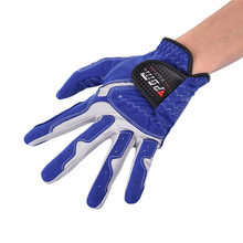 Pack 1 st herr golfhandske bärs på vänster hand färg svart blå vit mikrofiberduk mjuk andas