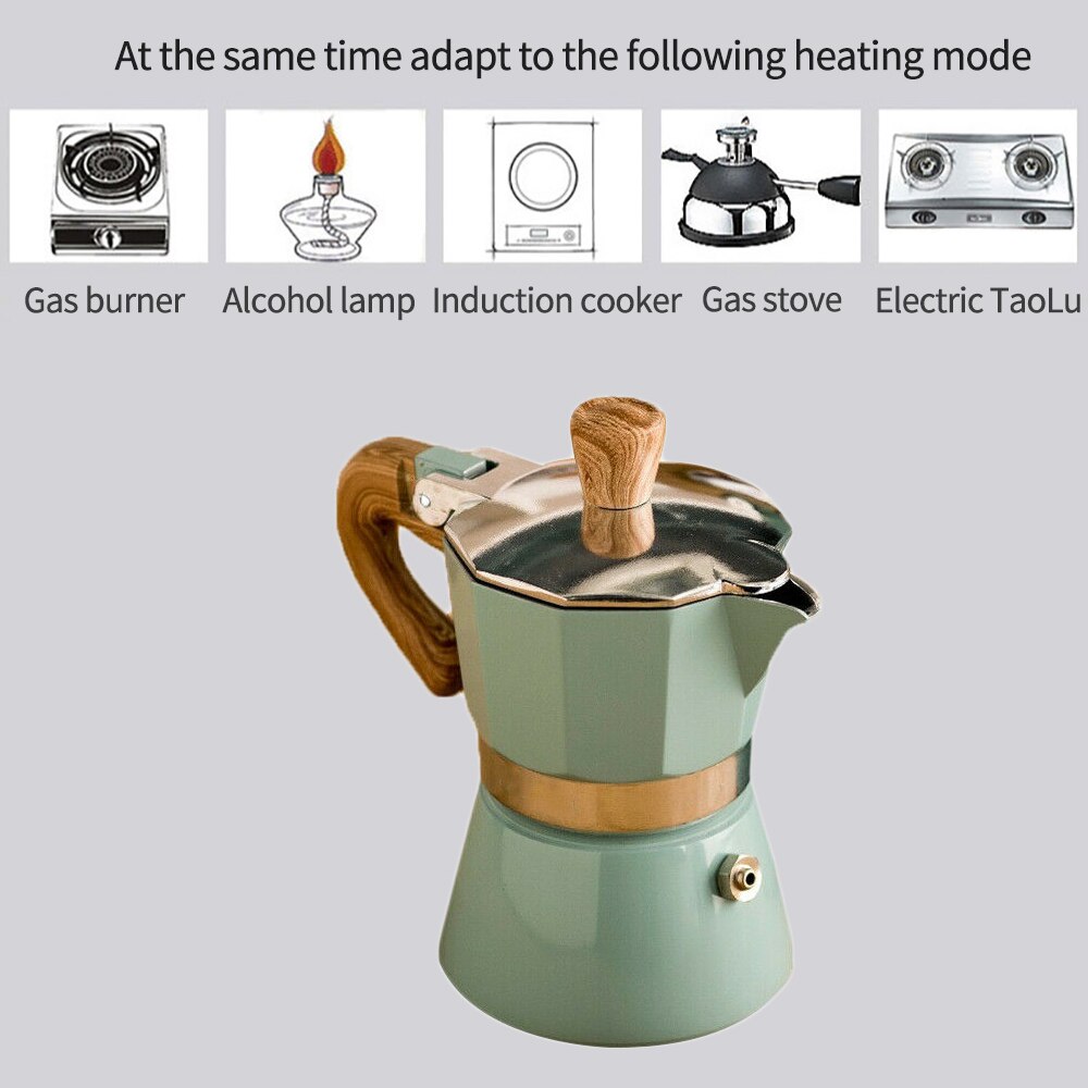 Aluminium Italiaanse Mokka Espresso Koffiezetapparaat Percolator Stove Top Pot 150/300Ml Keuken Gereedschap Kookplaat Koffiezetapparaat