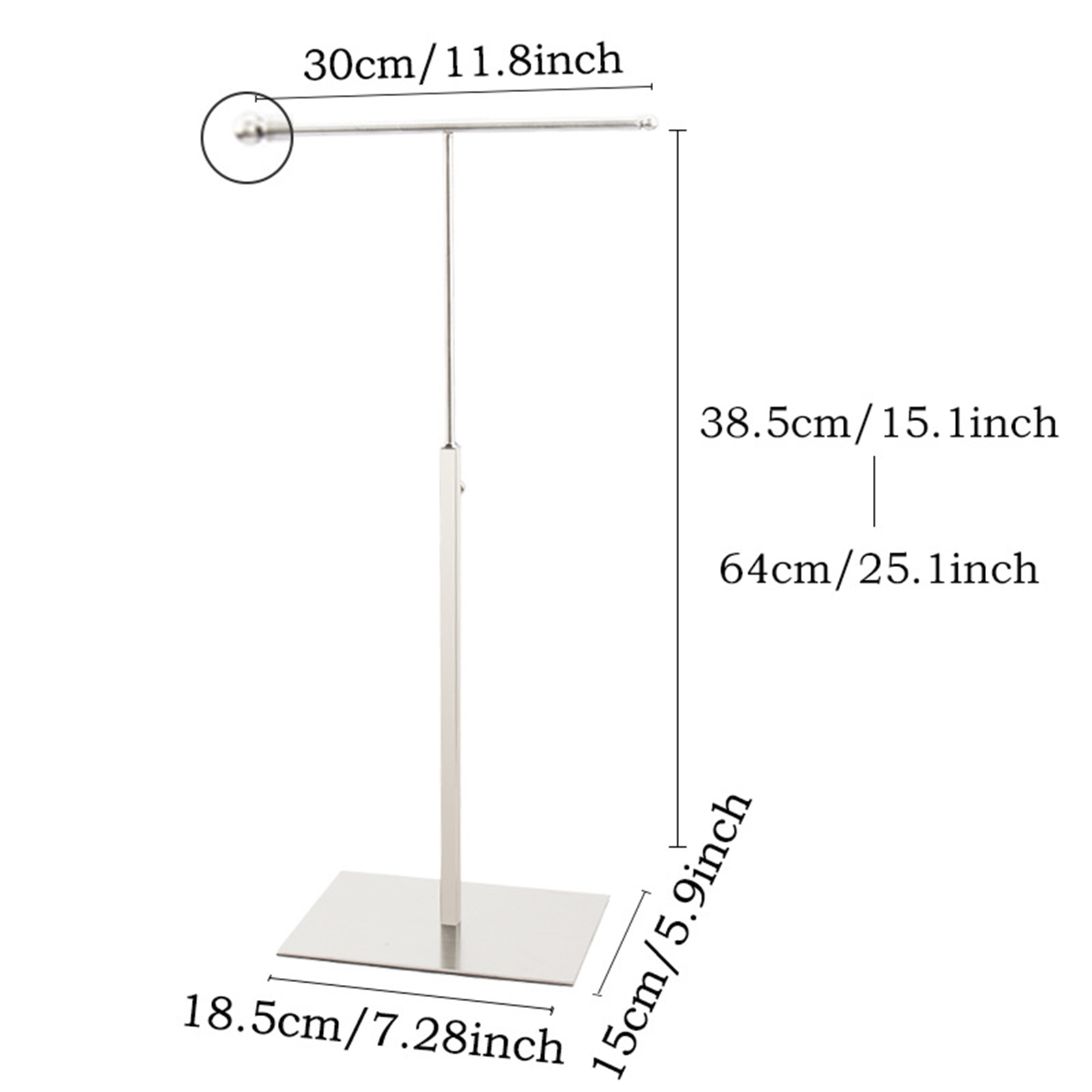 Handväsksdisplayställ garderobshyllor förnödenheter detaljhandelshylla halsduk handväskhållare t-bar hängande för hattväska armband halsband: Lätt kaffe