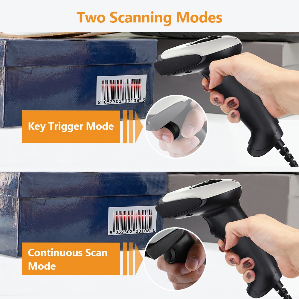 Supermarkt Handhel Barcode Bar Code Scanner Reader USB verdrahtete 1D barcode scanner für PC Windows xp/7/8/10 mac OS Linux Zahlung