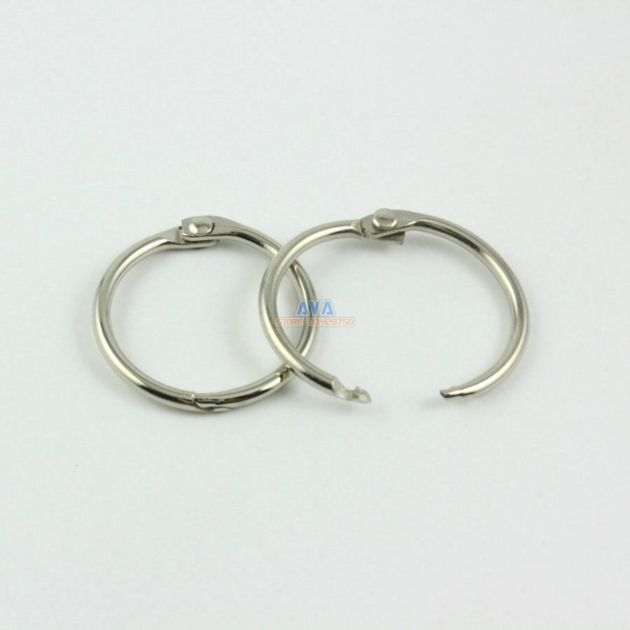 50 Pezzi 25mm Metallo Tende Anelli per Tende Anelli Aperti Scorrevole Anelli Gancio