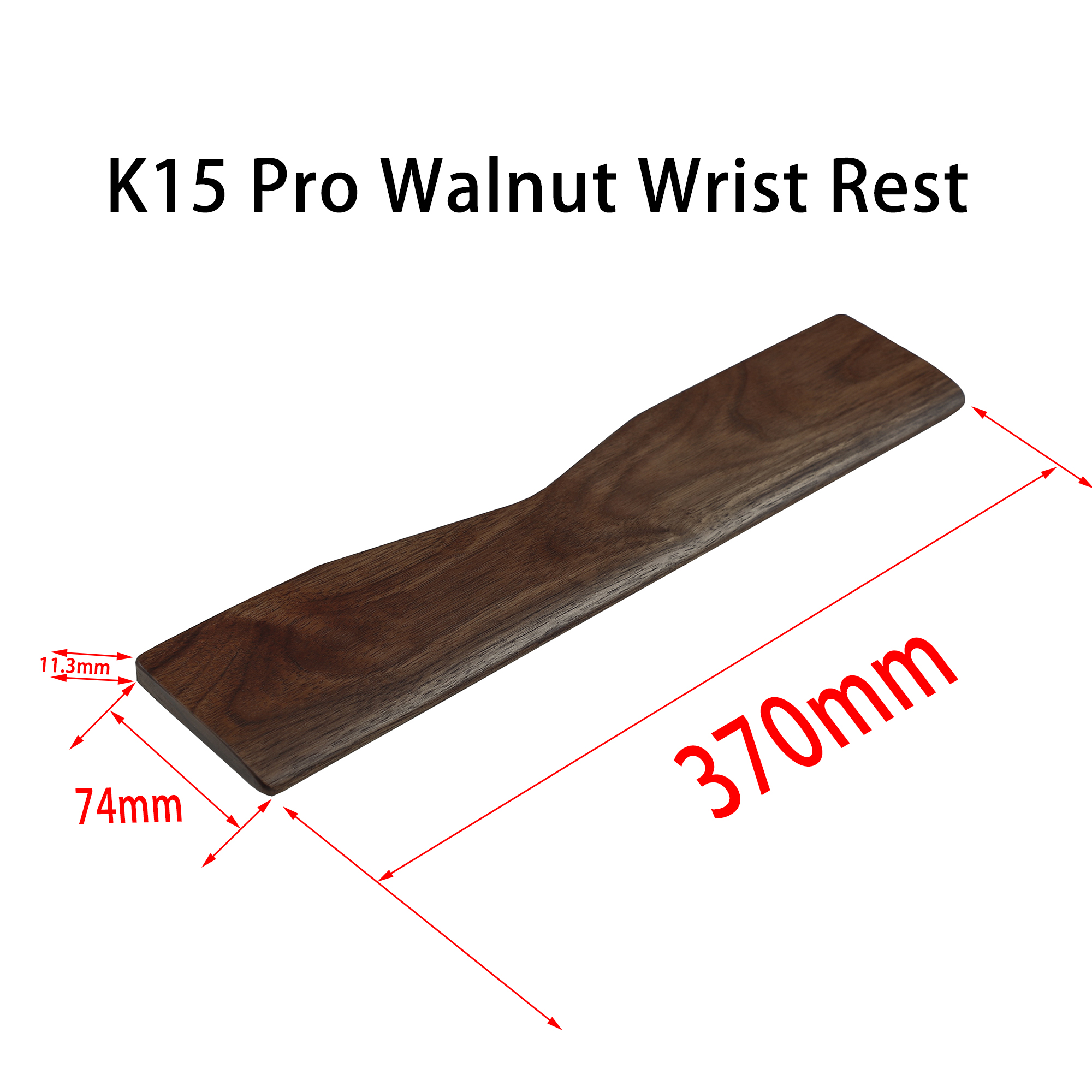 Houten polssteun massief hout walnoot voor Keychron Q14 Pro Q13 Pro K15 Pro: Beige