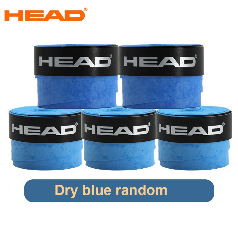 5 sztuk oryginalna głowica tenisowa uchwyt Griptape tenis Overgrip PU szef rakieta tenisowa opaska przeciw poceniu się absorpcja Grip paletka do badmintona Grip: dry blue random