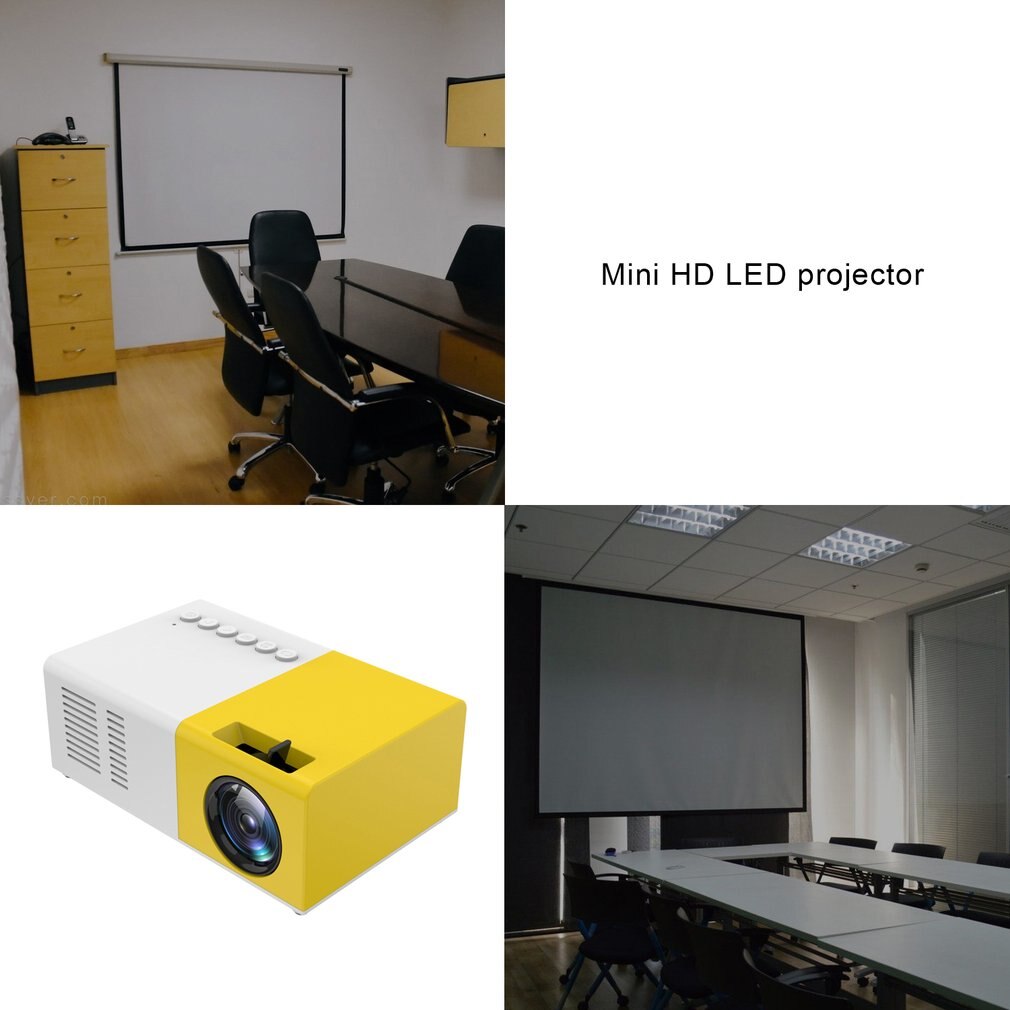 Projetor portátil 3d hd led cinema em casa 1080p hdmi usb projetor de áudio yg300 mini projetor camara masanori