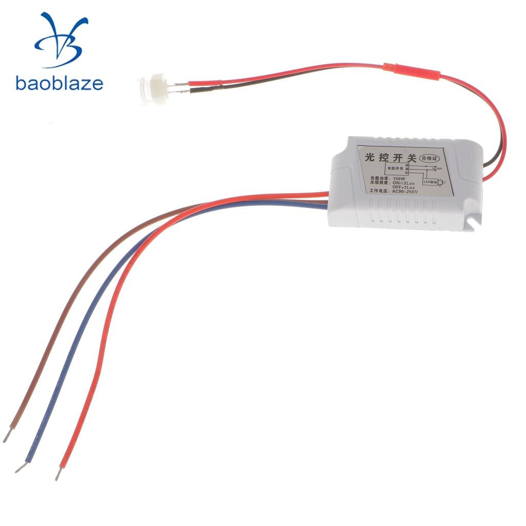 Intelligent Light Control Sensor Switch Indoor Outdoor Automatic Light Sensor Detection 90-250V