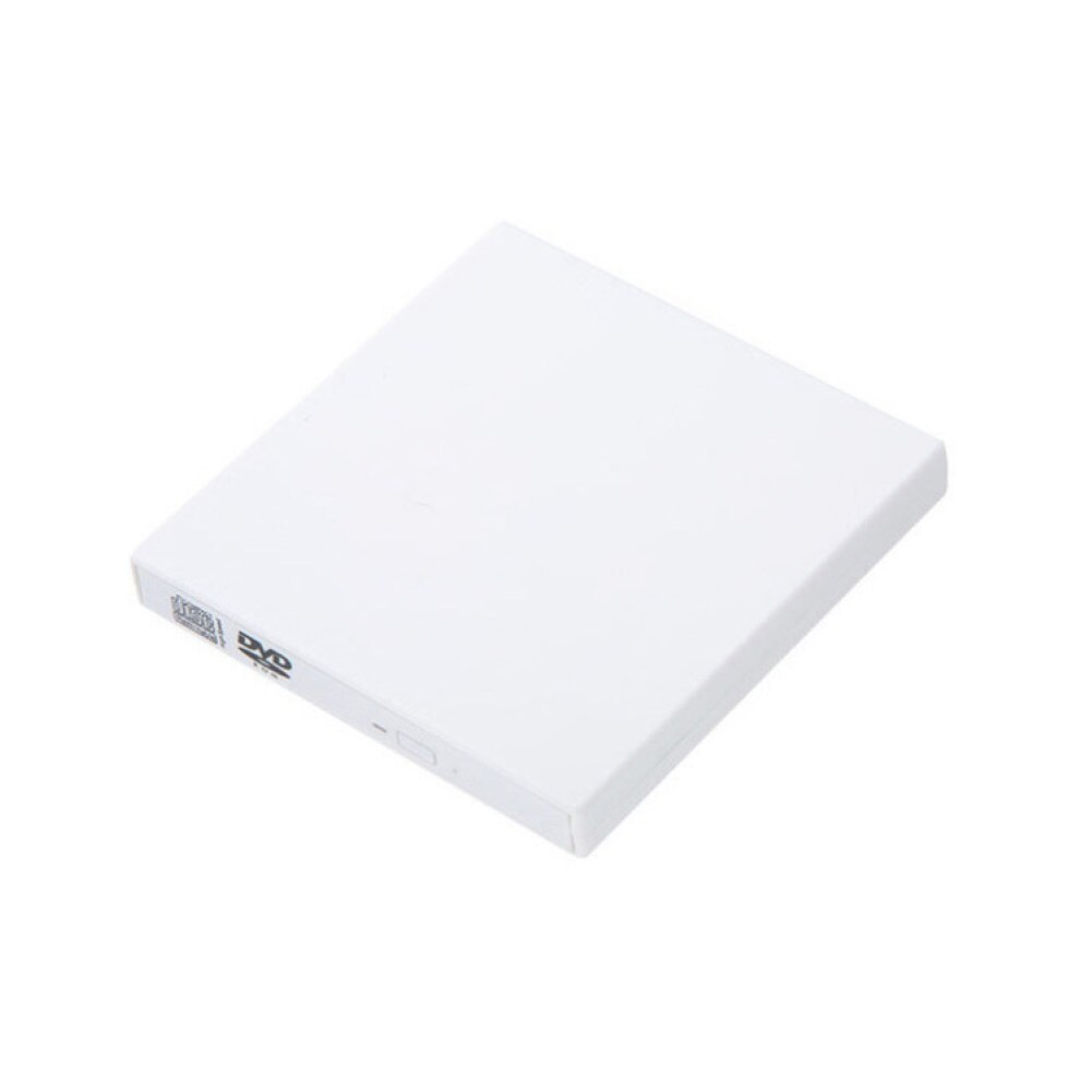 Usb ekstern cd-rw brenner dvd/cd-leser spiller optisk stasjon til bærbar datamaskin: Hvit