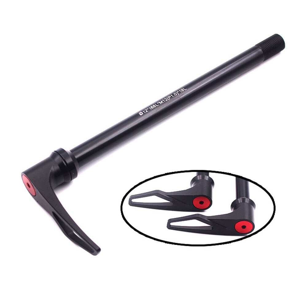 Black Thru Axle Metal Cycling Component 142x12MM Mountain Bike Bicycle 142 x 12 Rear Wheel Skewers QR Bicycle Accessories Parts
