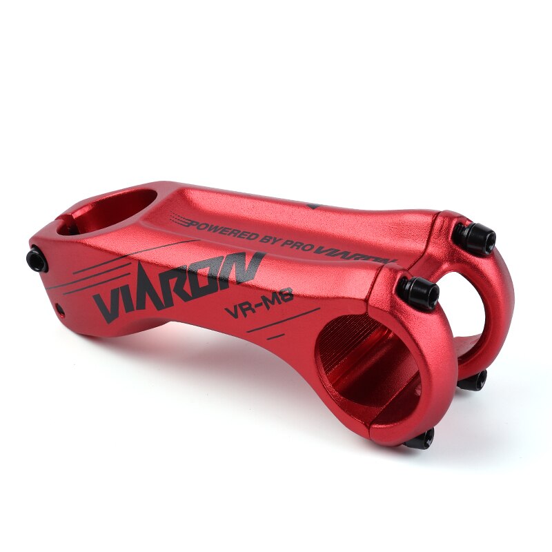 Eje de manillar de bicicleta de montaña, aleación de aluminio, negro esmerilado, adecuado para 31,8x90mm, accesorios para bicicleta de carretera: Rojo