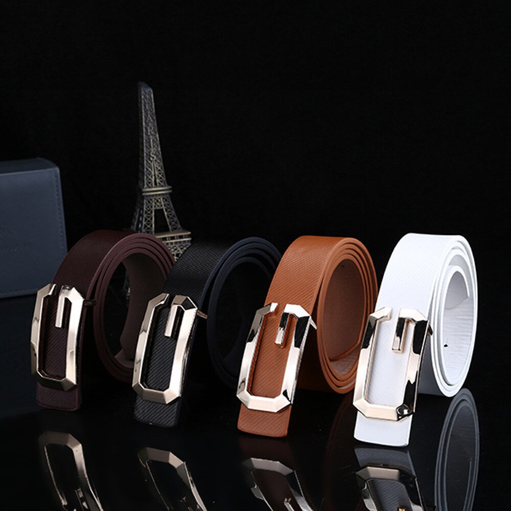 Women Men Belts Cool Casual PU Leather Thin Belt Skinny Slender Waistband Unisex Black Brown Belts#5$