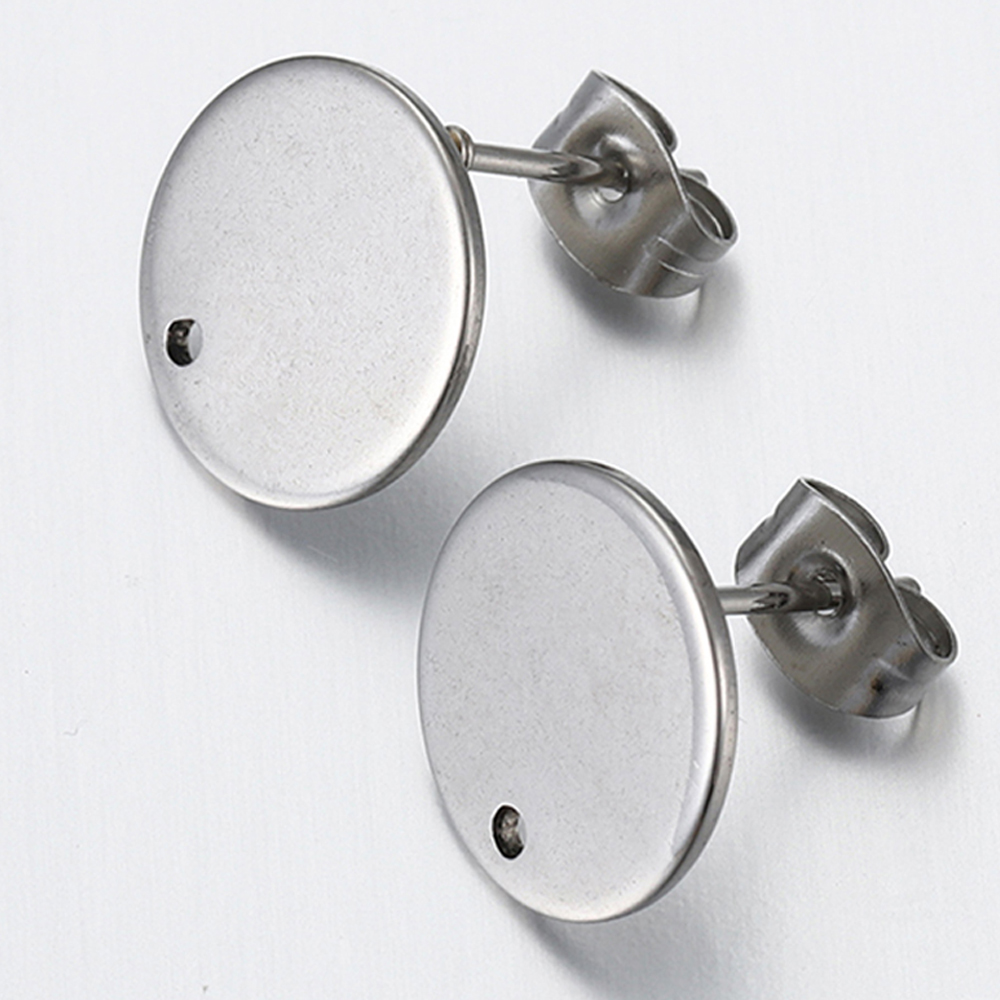 10 Uds. De pendientes dorados de acero inoxidable con forma de corazón de amor para pendientes DIY, Base para hacer joyas, accesorios de componentes con dijes colgantes con agujeros: Multicolor