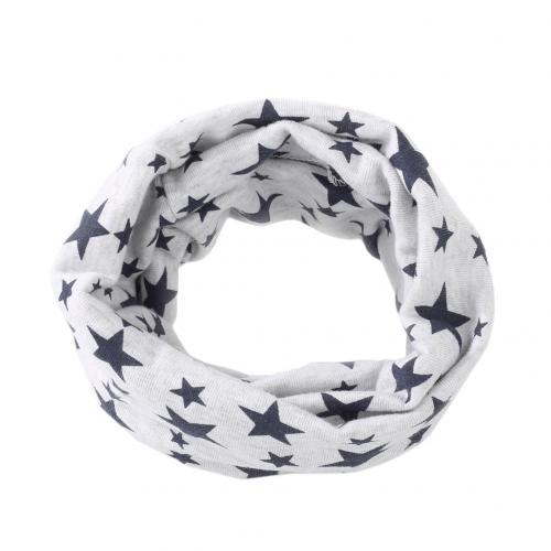 Bufandas de estrellas, pañoleta de algodón para niños, niño, pañuelos de niña, chal Unisex, tejido de invierno, Otoño, bufanda adorable para niños: Grey