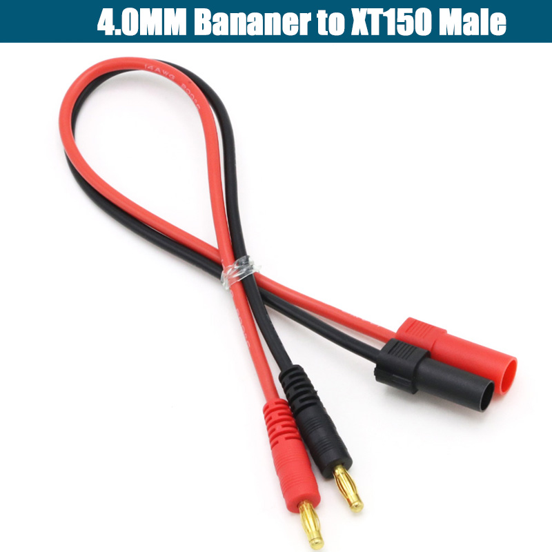 Linea di ricarica Imax B6 Spina a Banana da 4,0 mm a spina T EC3 EC5 XT30 XT60 XT90 MPX TRX come150 con cavo in silicone 30 cm per Rc Lipo Batte: Blu