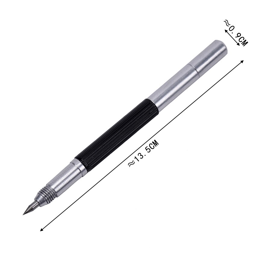 1PC Legierung Wolfram Stahl Spitze Doppel Ende Scharf Glasritzrades Stift Keramik Glas Hülse Metall Bau Kennzeichnung Werkzeuge