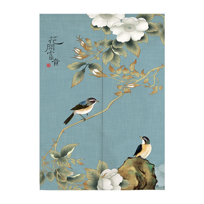 Chinese Lotus Deur Gordijn Woonkamer Slaapkamer Keuken Hlaf Gordijn Japanse Gordijn Noren Feng Shui Gordijn: 03 / 85x150cm