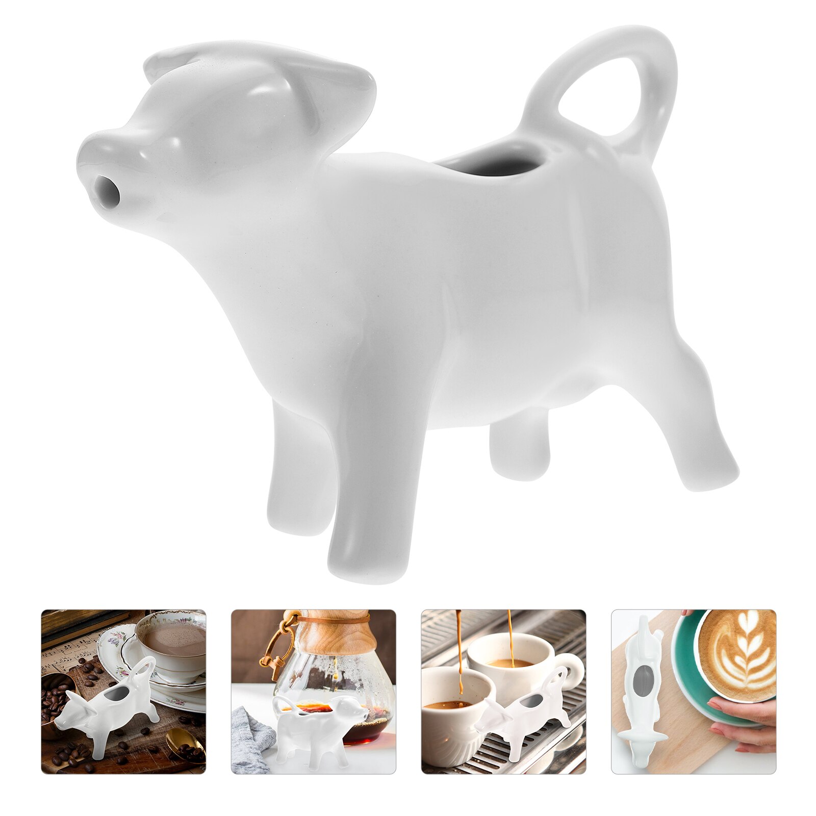 Ceramic Pitcher Jug Coffee Sugar Cup Animal Shaped Coffee Jar