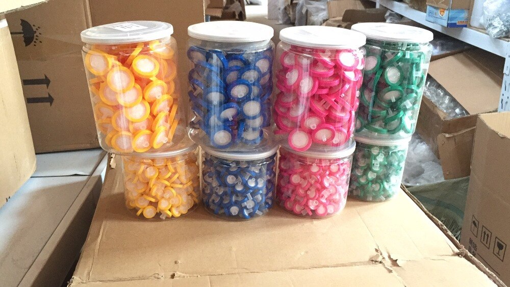 100 stk/parti engangs organisk (nylon, ptfe hydrofil) / vandsystem sprøjtefilternål 13mm 25mm 0.22/0.45um
