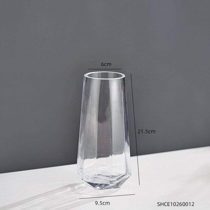 LEDOIR Glasvase 30cm - Transparent, Modern, 2 Liter Für Pampasgras & Blumen