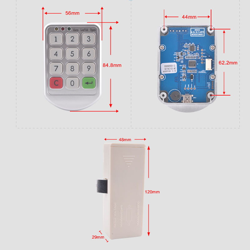 Keyless Electronic Code Digital Password Keypad Security Cabinet Smart Lock UY8