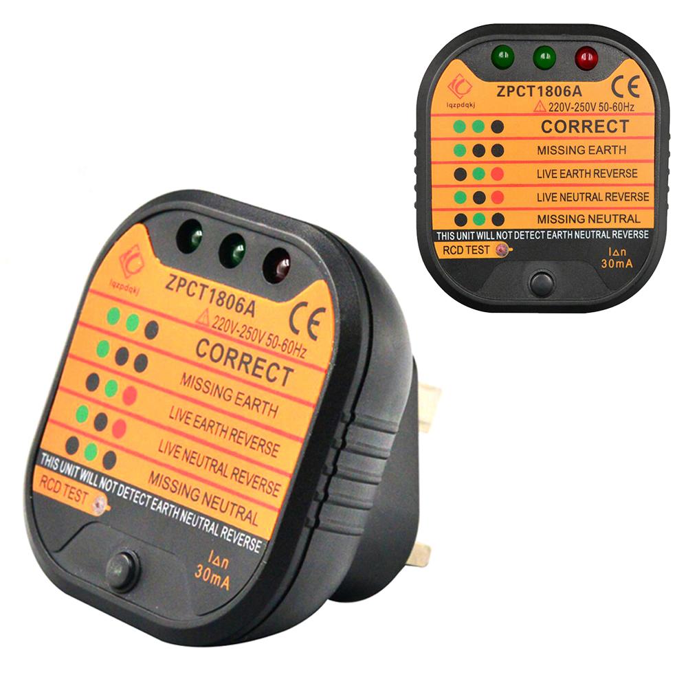 Electric Socket Tester Power Socket Wiring Detection Wall Plug Breaker Finder Detector Circuit Breaker Auto Finders Instruments