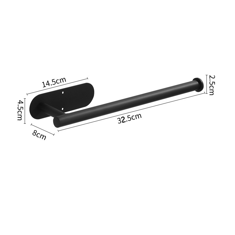 Selvklebende papirhåndkleholder toalettrullholder baderom hullfri rullpapirholder rustfritt stål svart gull rullstativ: Lilla