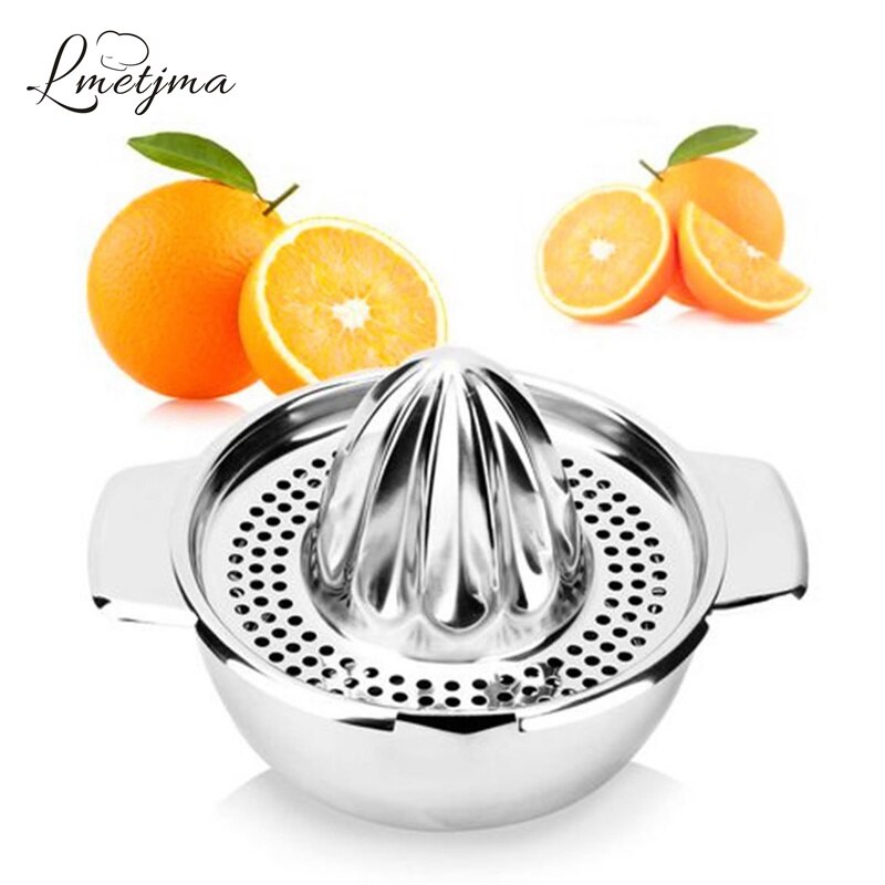 LMETJMA Rvs Citruspers Handmatige Juicer Voor Oranje Citruspers Ruimers Fruit Groente Squeezer Cup Keuken Tool